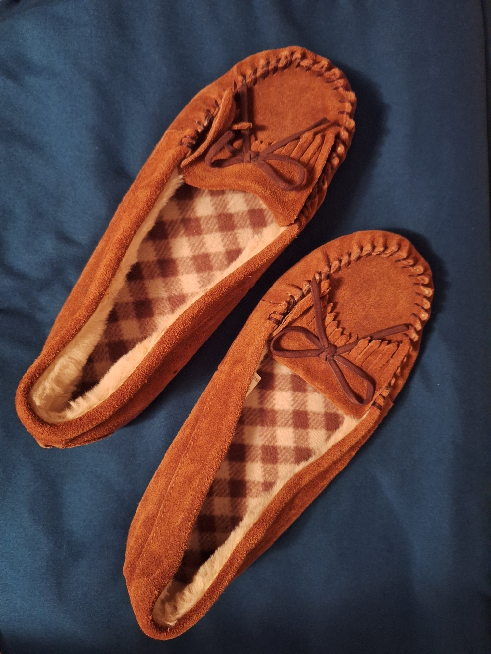 Secret Treasures Brown Suede Moccasin Slippers